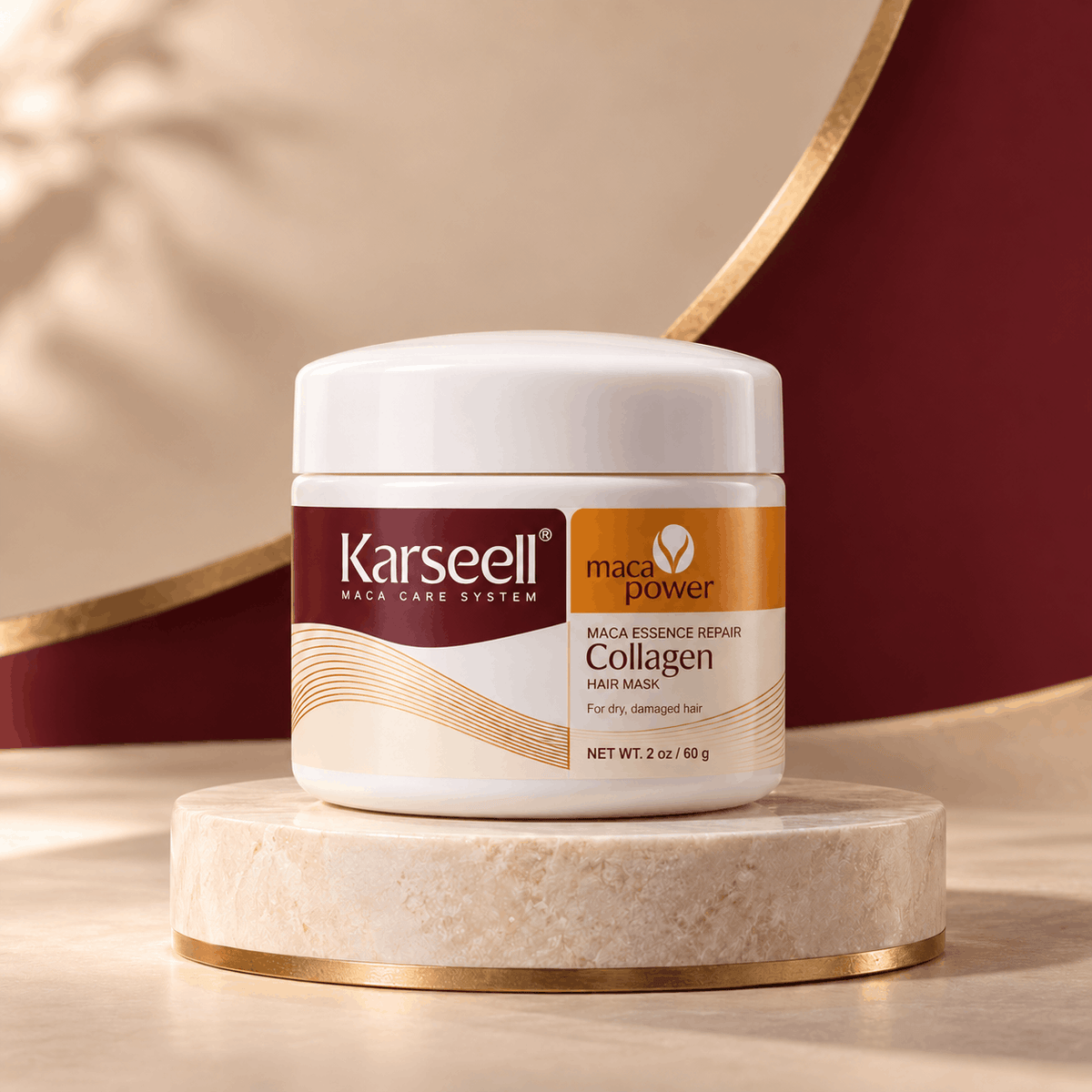 Karseell™ Mascarilla Capilar con Colágeno | Hidratación, Brillo y Control del Frizz