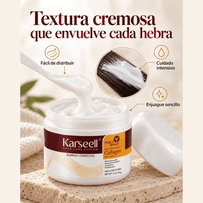 Karseell™ Mascarilla Capilar con Colágeno | Hidratación, Brillo y Control del Frizz